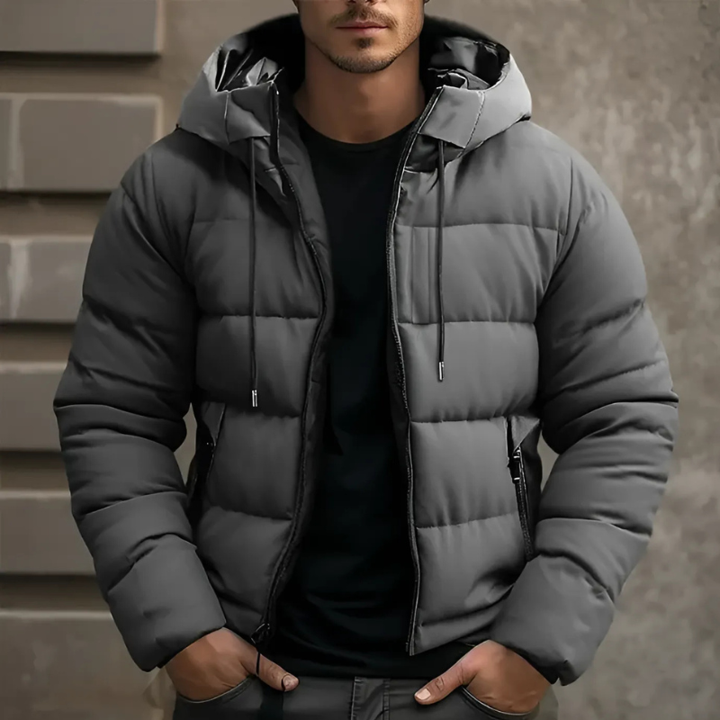 Winter Outerwear Hooded Puffer Jacket for Men Sydneymode