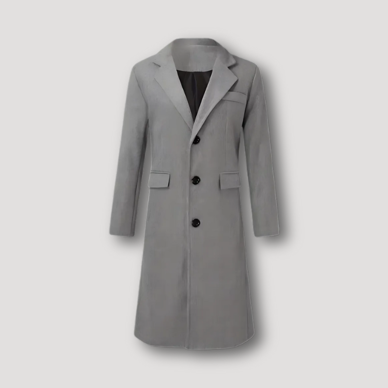 Casual Notch Lapel Winter Overcoat for Men