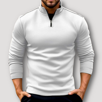 Slim Fitted Turtleneck Sweater Quarter Zip Mens