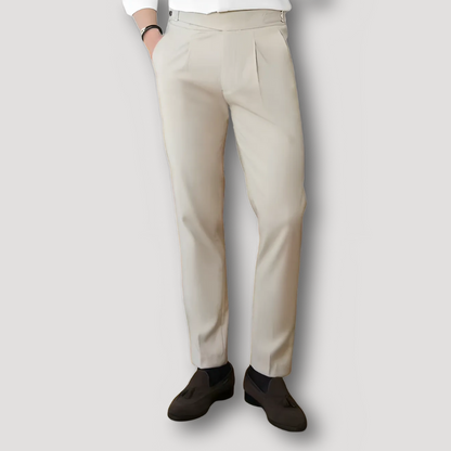 Old Money Style High Waist Trousers for Men