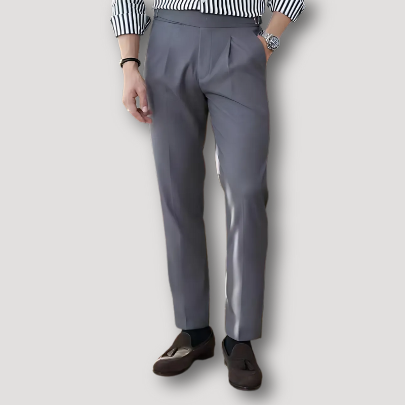 Old Money Style High Waist Trousers for Men