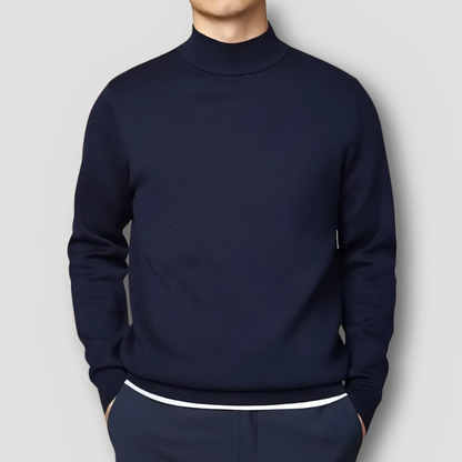 Cozy Mock Neck Men's Sweater