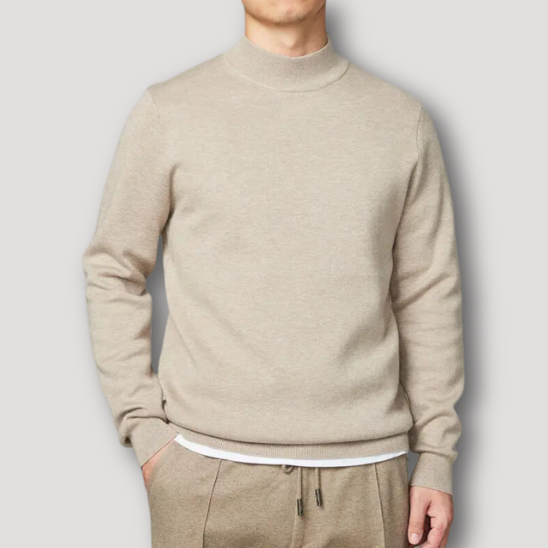 Cozy Mock Neck Men's Sweater