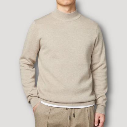 Cozy Mock Neck Men's Sweater