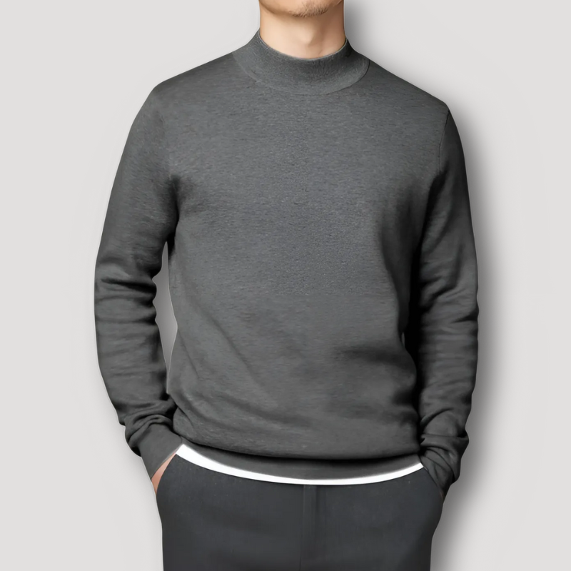 Cozy Mock Neck Men's Sweater