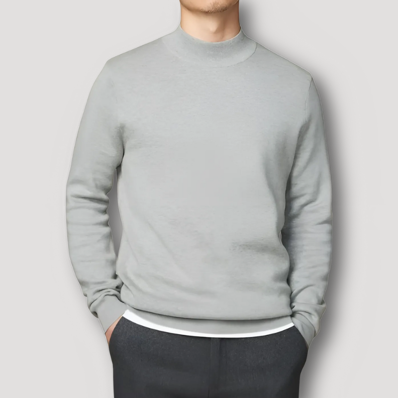 Cozy Mock Neck Men's Sweater