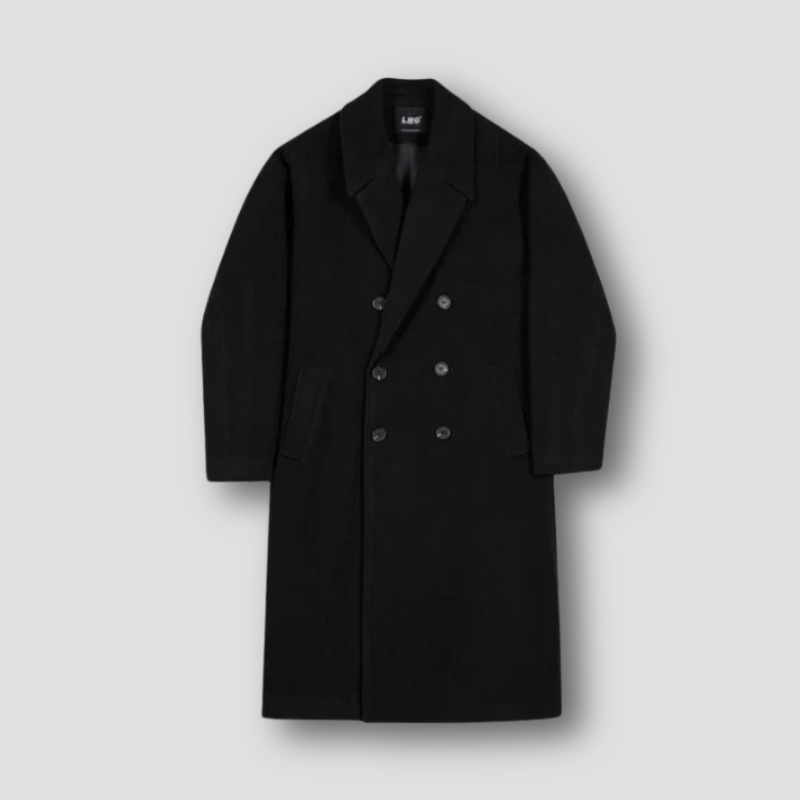 Double-Breasted Winter Coat Men's Long Formal Coat