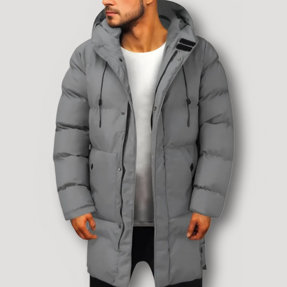 Quilted Winter Long Puffer Coat for Men