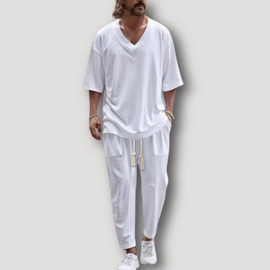 Men's shirt and pants linen suit | Baggy clothing