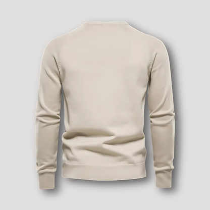 Crew Neck Diamond Knit Sweater for Men