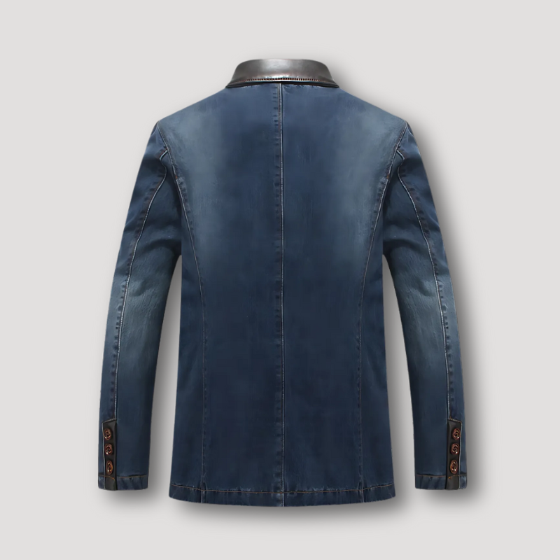 Vintage Denim Blazer Jacket for Men