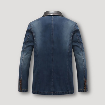 Vintage Denim Blazer Jacket for Men