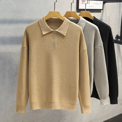 Casual Quarter Zip Sweater for Men