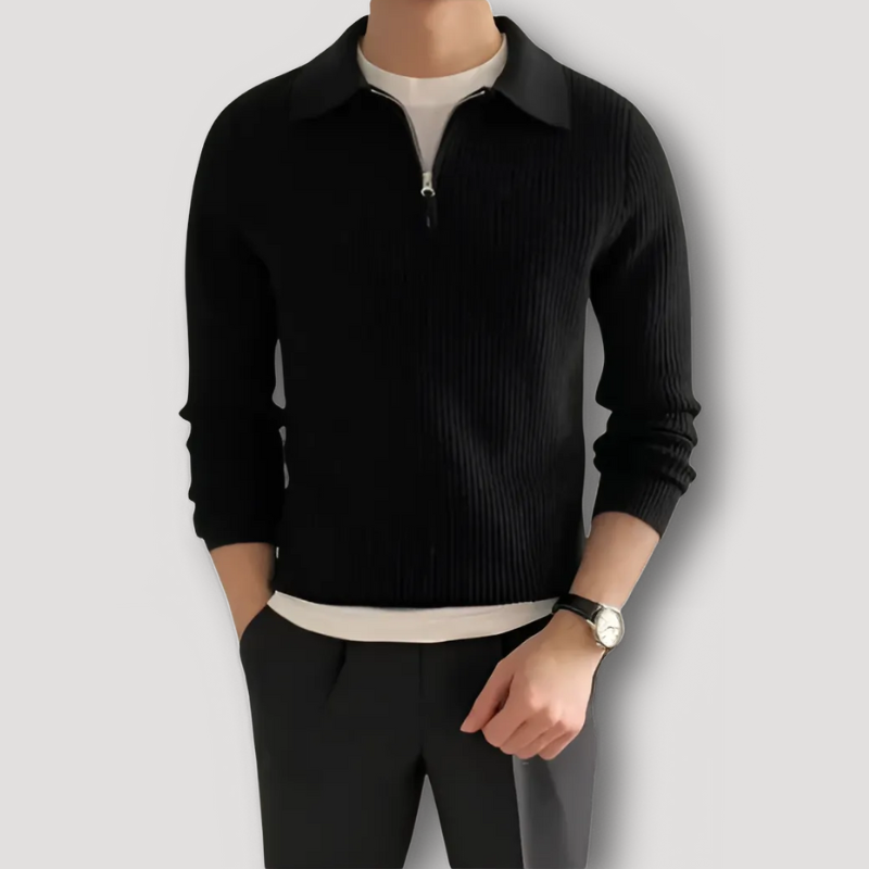 Old Money Quarter Zip Sweater for Men