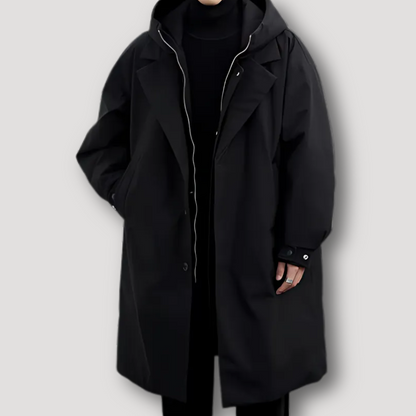 Lightweight Oversized Trench Coat with Hood