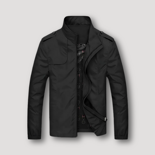 Stand Collar Military Style Jacket for Men