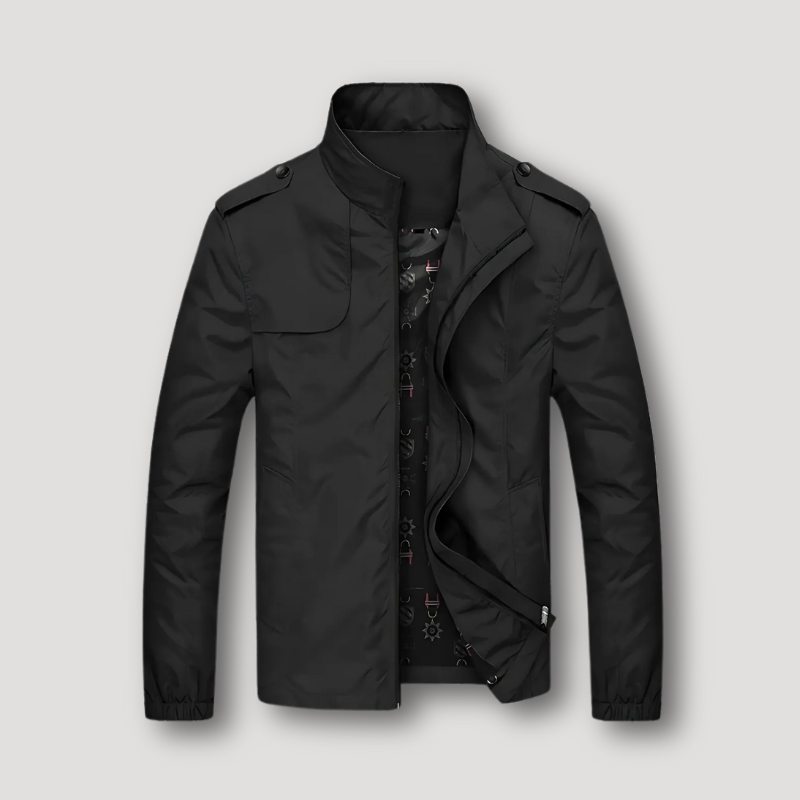 Casual Full Zip Military Style Windbreaker Jacket for Men