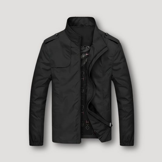 Casual Full Zip Military Style Windbreaker Jacket for Men