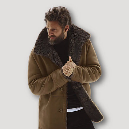 Waterproof Faux Fur Coat Jacket for Men