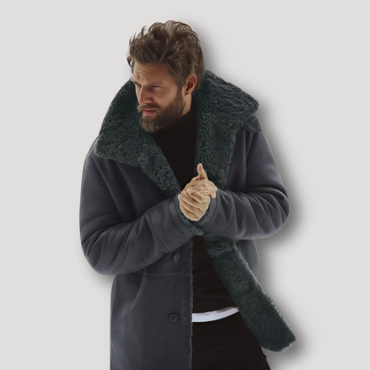 Waterproof Faux Fur Coat Jacket for Men