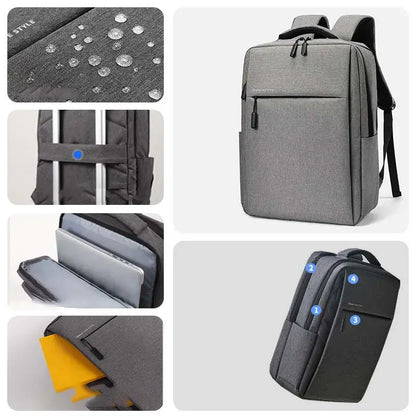 Minimalist Waterproof Laptop Backpack - Ergonomic Design