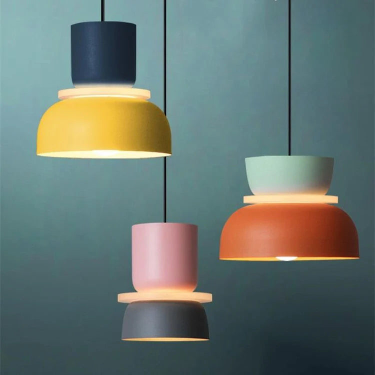 Modern Industrial Pendant Light - Multiple Design Shades - Easy Set Up