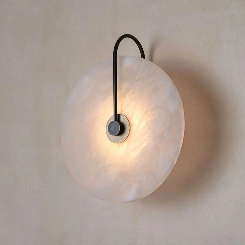 Modern Marble Vintage Wall Light - Led Circle - Bulb Excluded