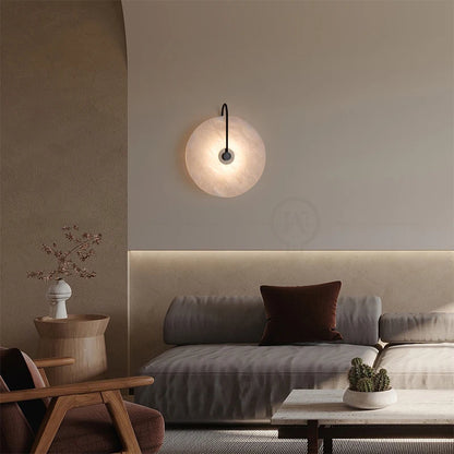 Modern Marble Vintage Wall Light - Led Circle - Bulb Excluded