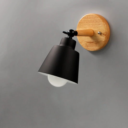 Modern Wall Light - Art Deco - Wooden Arm