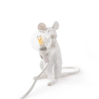 Mouse Art Shape Table Lamp - Resin Material - Unique Design