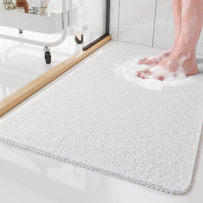 Non Slip Safe Shower Mat - Antibacterial - Waterproof - Quick Dry - Drain Holes Feature