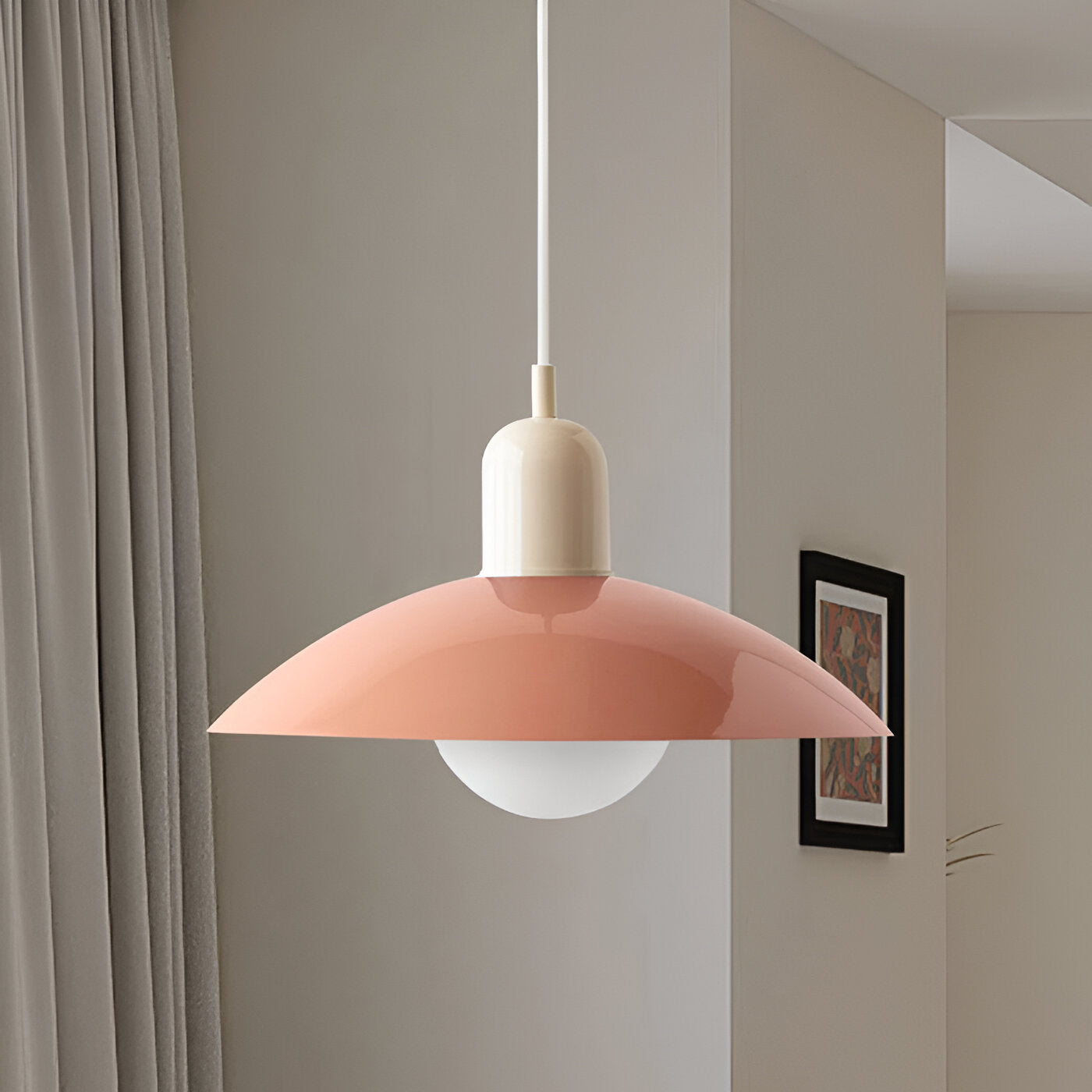 Nordic Modern Macaron Bauhaus Pendant Lamp – Minimalist Iron LED Hanging Light