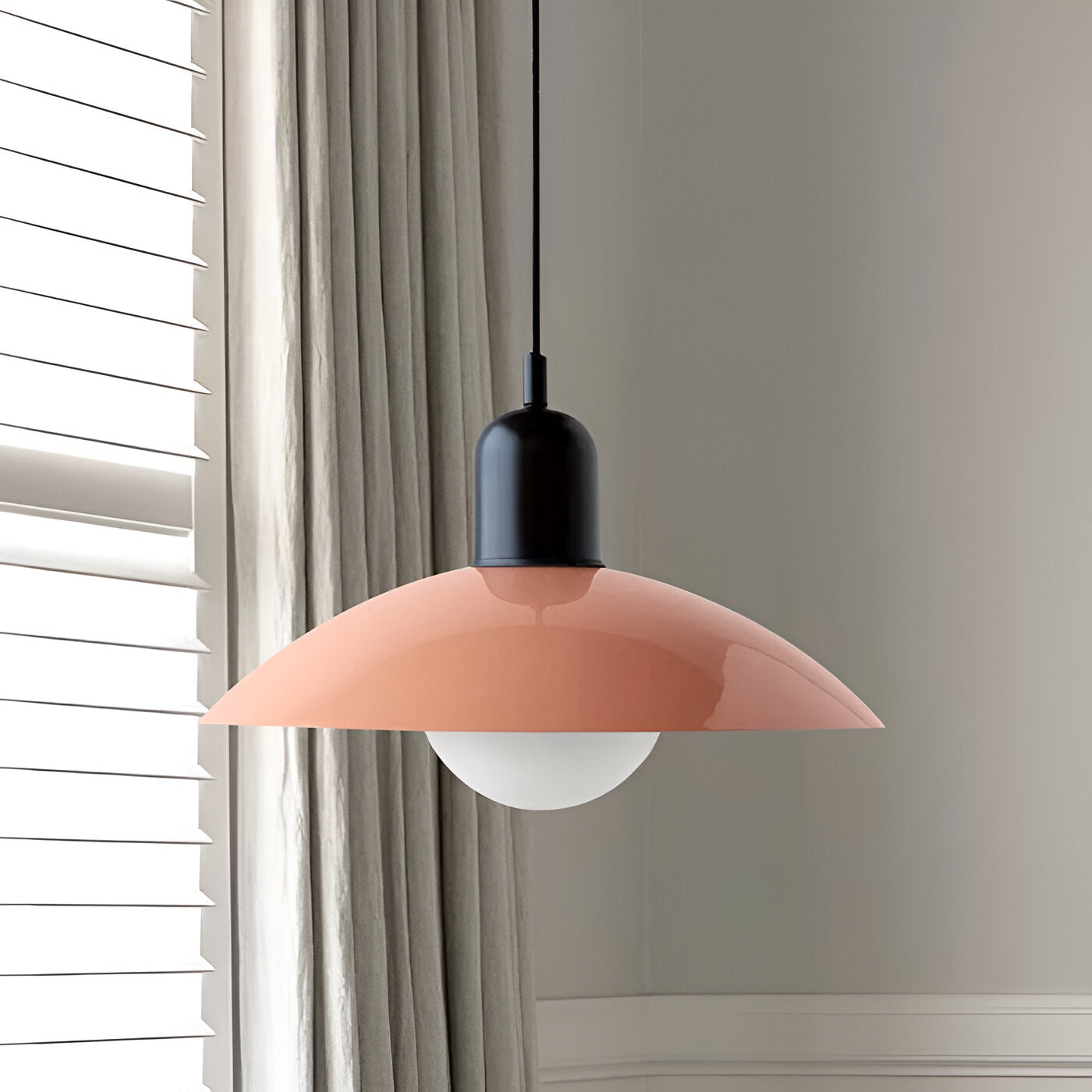 Nordic Modern Macaron Bauhaus Pendant Lamp – Minimalist Iron LED Hanging Light