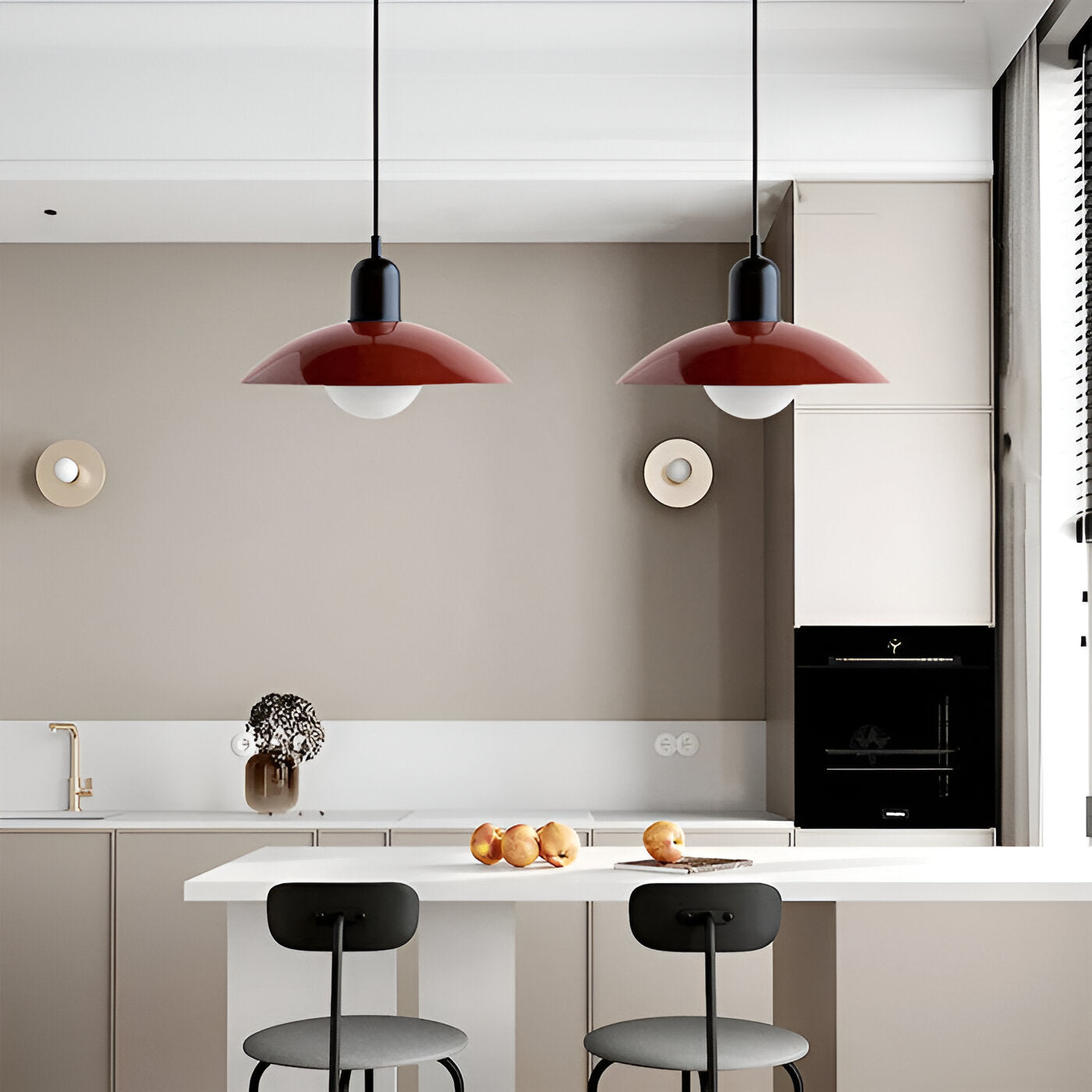 Nordic Modern Macaron Bauhaus Pendant Lamp – Minimalist Iron LED Hanging Light