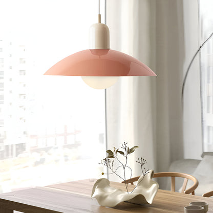 Nordic Modern Macaron Bauhaus Pendant Lamp – Minimalist Iron LED Hanging Light