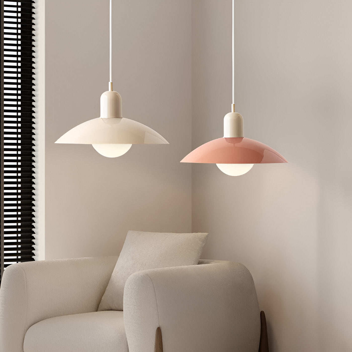 Nordic Modern Macaron Bauhaus Pendant Lamp – Minimalist Iron LED Hanging Light
