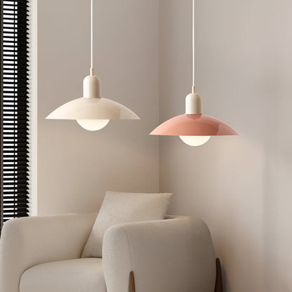 Nordic Modern Macaron Bauhaus Pendant Lamp – Minimalist Iron LED Hanging Light