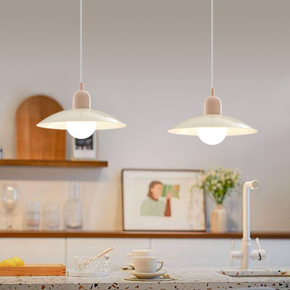Nordic Modern Macaron Bauhaus Pendant Lamp – Minimalist Iron LED Hanging Light