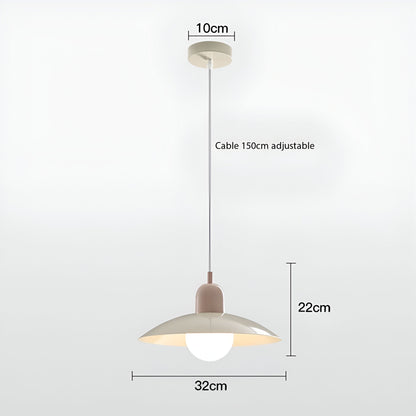 Nordic Modern Macaron Bauhaus Pendant Lamp – Minimalist Iron LED Hanging Light
