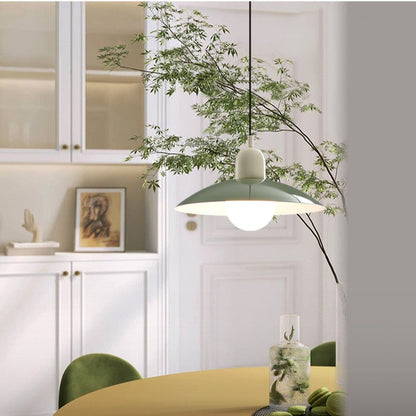 Nordic Modern Macaron Bauhaus Pendant Lamp – Minimalist Iron LED Hanging Light