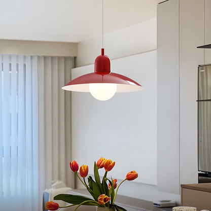 Nordic Modern Macaron Bauhaus Pendant Lamp – Minimalist Iron LED Hanging Light