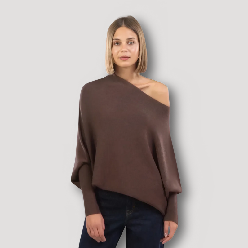 Off Shoulder Oversized Women Knit Sweater