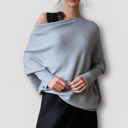 Off Shoulder Oversized Women Knit Sweater