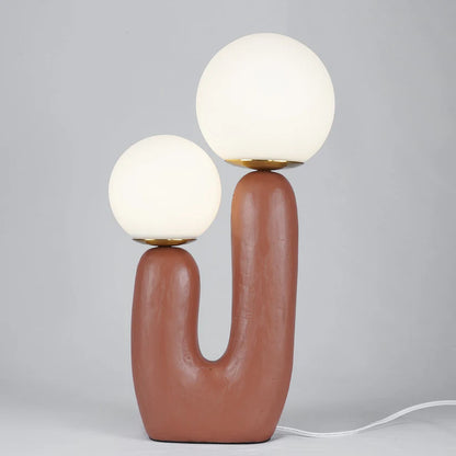 Lumina Smooth Blush Design  Table Lamp - Glass Globe - Diffuses Light