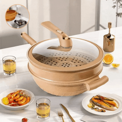 Non-Stick Wok Pan | Durable Carbon Steel | 30cm | Ergonomic Handle