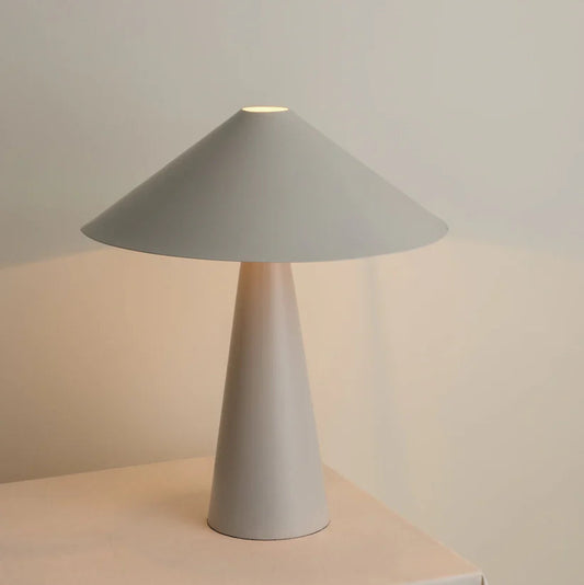 Century Warm Light Table Lamp - Modern Elegance - Shallow Cone Shade