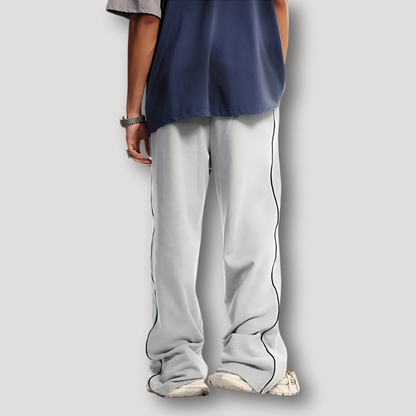 Straight Wide Leg Drawstring Sweatpants Man