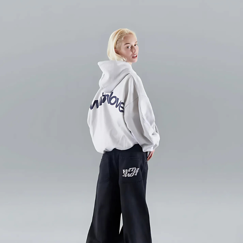 With Love Lettter Print Women's Oversized Hoodie