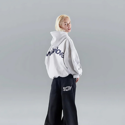 With Love Lettter Print Women's Oversized Hoodie