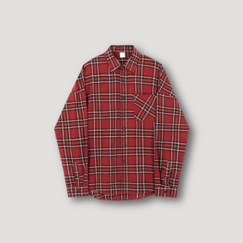 Classic Long Sleeve Check Shirts for Men